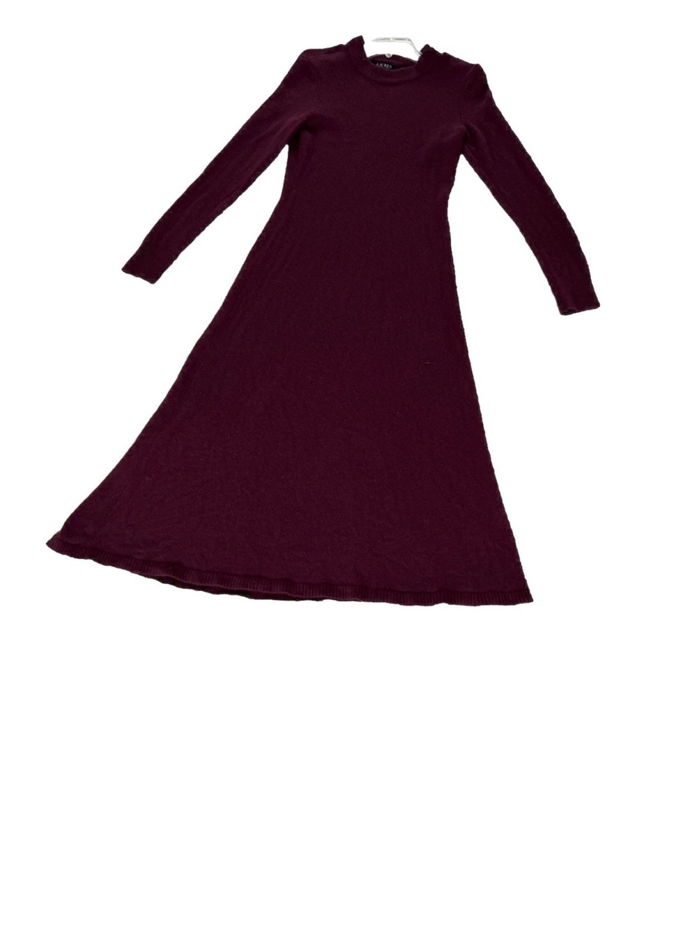 Lauren Ralph Lauren Burgundy Wool Blend Long Sleeve Women’s Sweater Dress Sz M